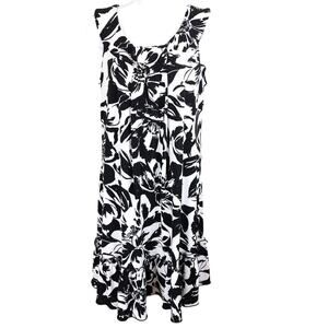 VINTAGE Carole Little Black and White Spring Dress, Size 8